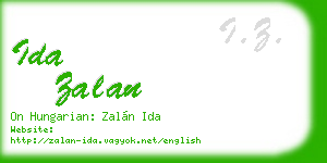 ida zalan business card